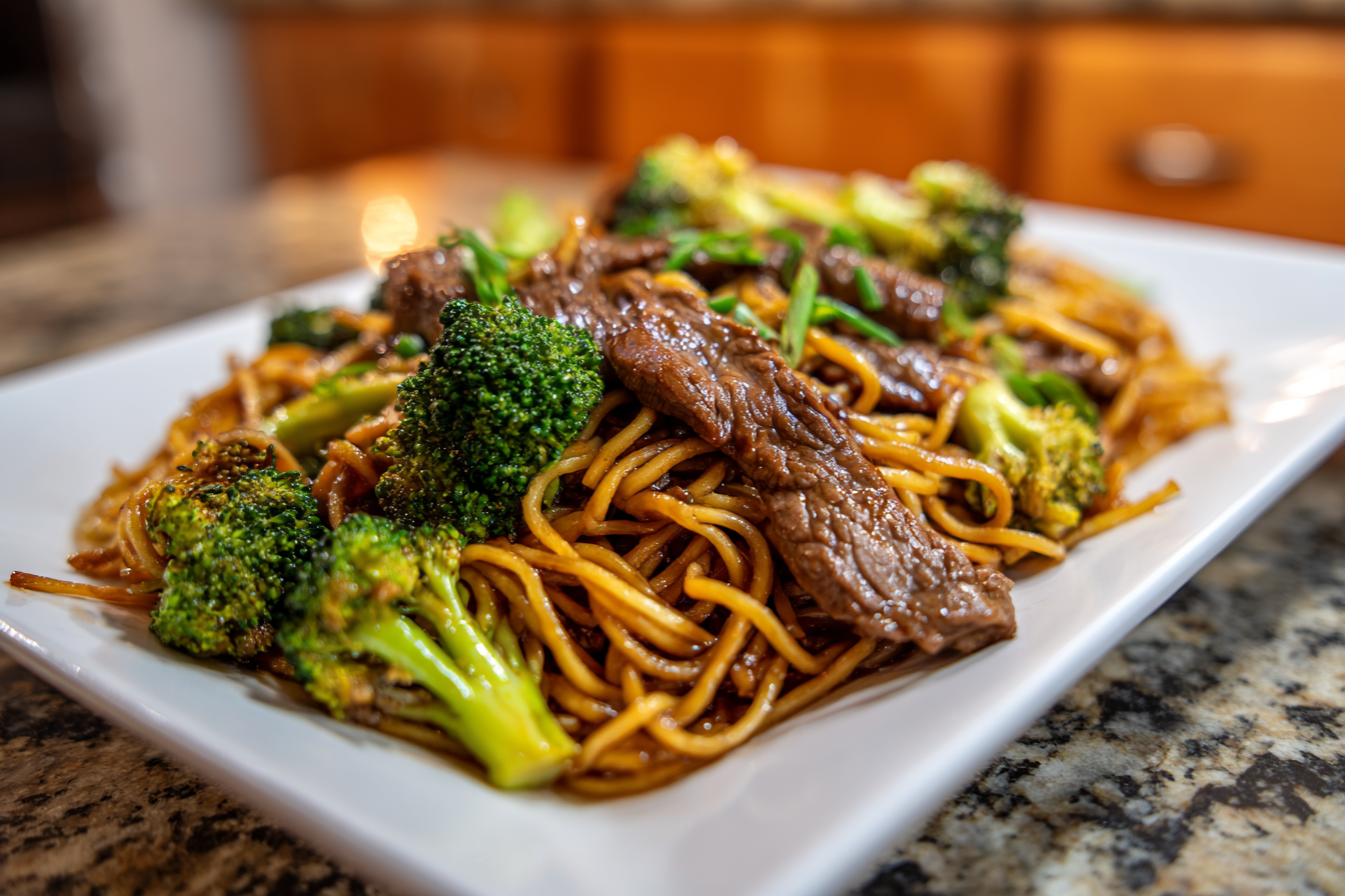 Best Beef and Broccoli Lo Mein Noodles Recipe (Easy Takeout at Home!)