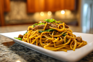 Beef and Broccoli Lo Mein Noodles